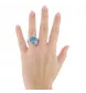 Bague Or gris topaze Diamants