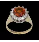 Ring aus Gelbgold Citrin und Diamanten