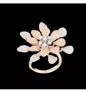 RING BLUME 2 GOLD DIAMANTEN