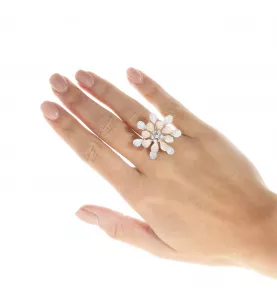 RING BLUME 2 GOLD DIAMANTEN