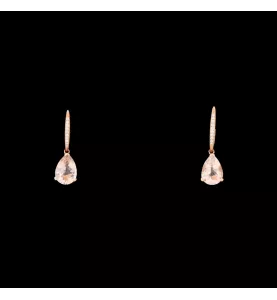 BLUSH MORGANITE DIAMOND EARRINGS