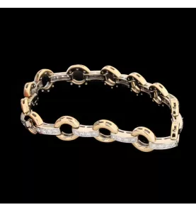 BRACELET 2 ORS DIAMANTS 1.22 CARAT