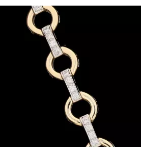 BRACELET 2 GOLD DIAMONDS 1.22 CARAT