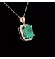 YELLOW GOLD NECKLACE EMERALD