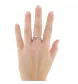 Yellow gold pearl and diamond ring