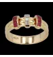 Ruby yellow gold ring