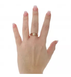 Anello con rubino in oro giallo