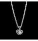 Collier Chopard coeur diamants noirs et blancs