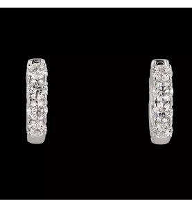 Créoles Or gris 4 x 0.15 carats