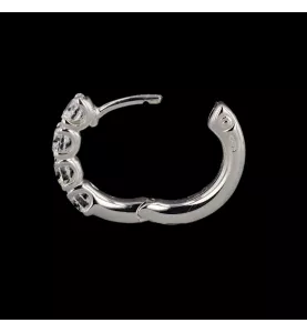 White gold hoop earrings 4 x 0.15 carats