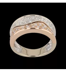 Bague 2 ors et Diamants