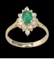 BAGUE COROLLE OR JAUNE