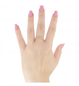 RING AUS GELBGOLD MIT 9 DIAMANTEN