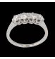 Ring aus Weißgold 4 Diamanten