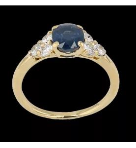 BAGUE OR JAUNE SAPHIR