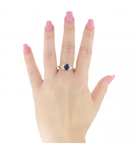 BAGUE OR JAUNE SAPHIR