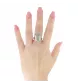 ANELLO IN ORO BIANCO QUARZO BLU