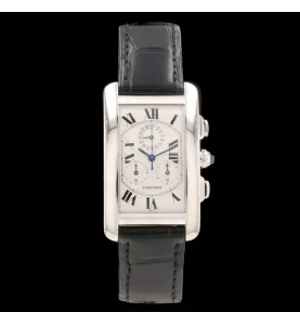 Cartier Tank Americaine Chrono Grau Gold