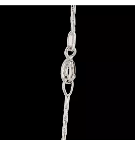 Collier en or gris diamants 0.18 carats