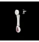 Boucles d'oreilles Or gris Rubis Diamants