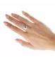Vintage-Ring aus Gelbgold mit Diamanten und Smaragd