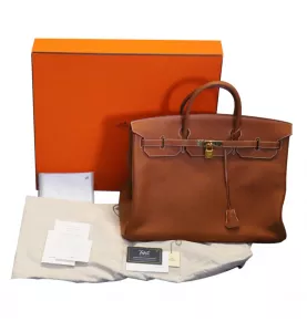 Hermes Birkin 40 Fjord Caramel Gold