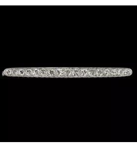 Art deco white gold diamond brooch