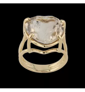 Bague Or jaune Quartz