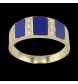 Yellow Gold Ring Lapis Lazuli Diamonds