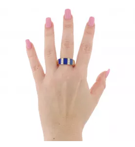 Ring Gelbgold Diamanten Lapis Lazuli