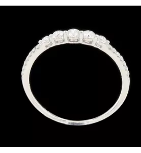 ANELLO IN ORO BIANCO 0,23 CARATI