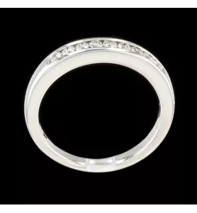 BAGUE OR GRIS 9 DIAMANTS