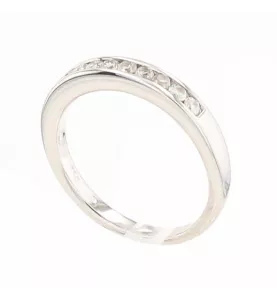 ANELLO IN ORO BIANCO CON 9 DIAMANTI