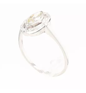 Solitaire ring, shuttle size