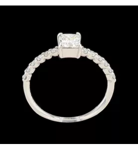 Platinum solitaire ring