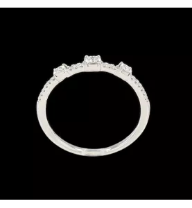 BAGUE OR GRIS DIAMANTS