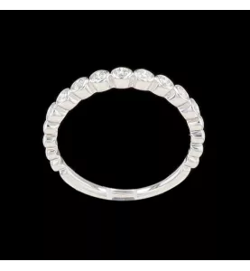 Bague or gris 9 diamants