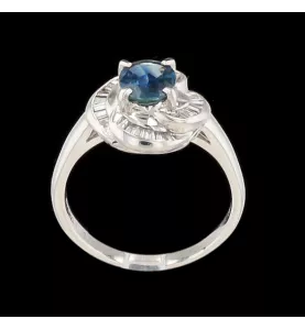 1.47 CARAT PLATINUM SAPPHIRE RING