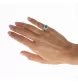 Ring aus Platin, Smaragd und Diamanten