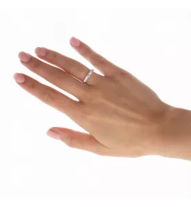 Bague or gris 7 diamants