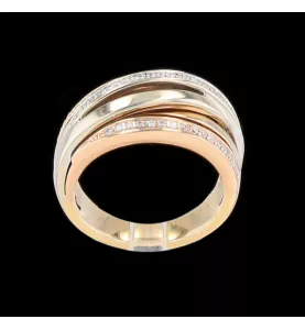 Ring Link Gelbgold Diamanten