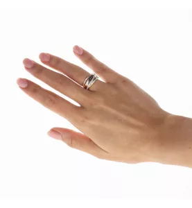 Ring Link Gelbgold Diamanten