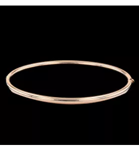 Pink gold bangle bracelet