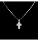 White gold necklace, Cross pendant