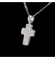 White gold necklace, Cross pendant