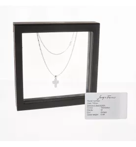 White gold necklace, Cross pendant