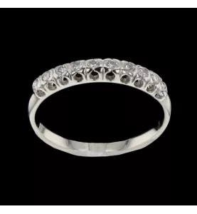 Bague Or gris diamants