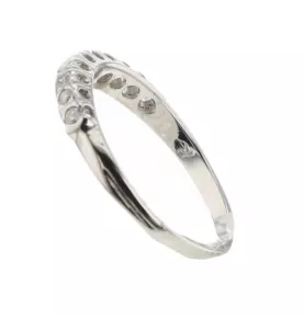 Bague Or gris diamants