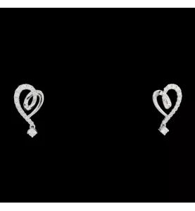 White gold earrings