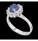 Bague or gris saphir et diamants
